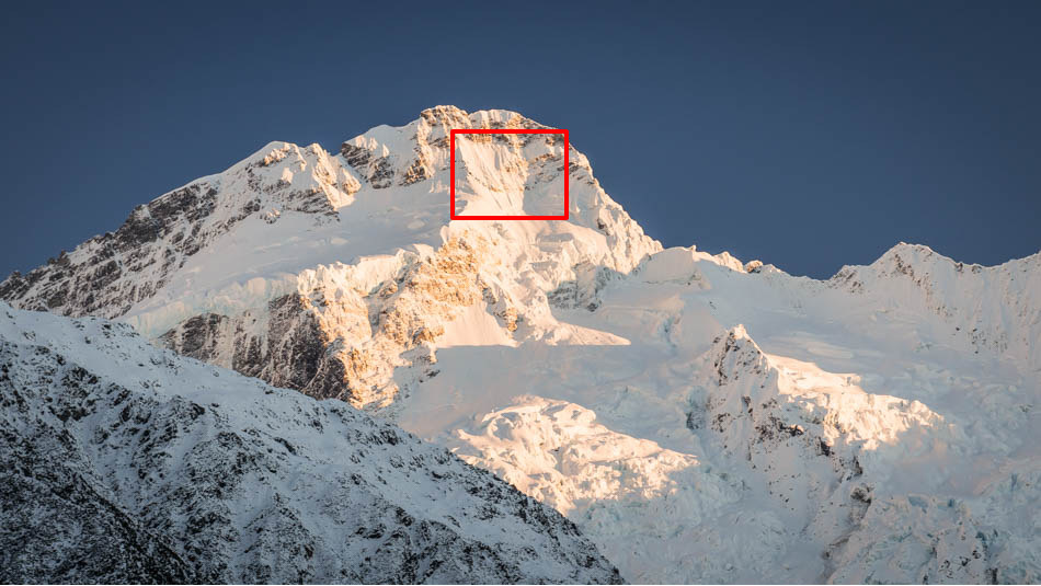 Focusing on an element that's in light and has some contrast. Mt Cook - New Zealand