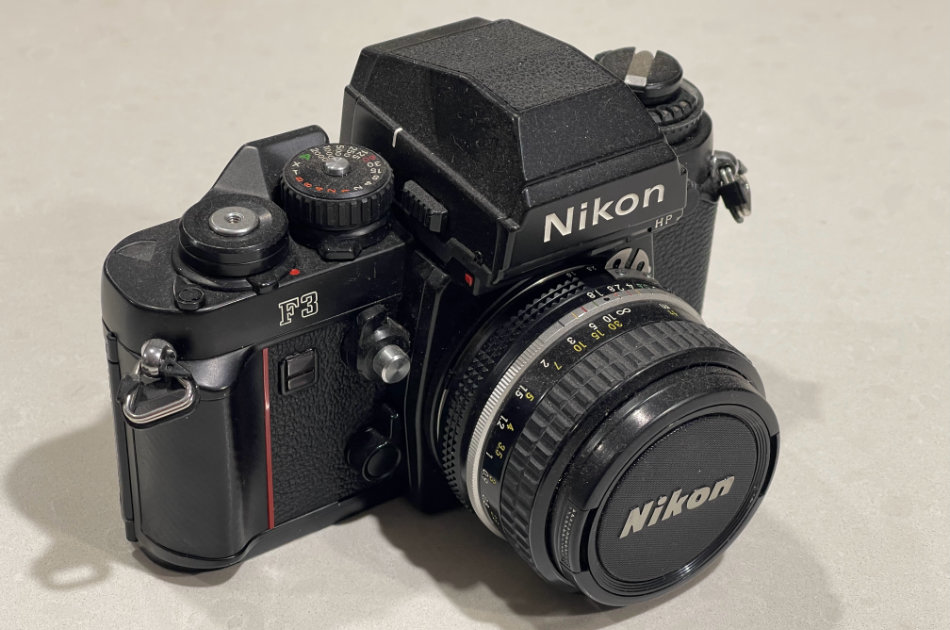 I picked this used classic Nikon F3 film camera that took me back to my film days.