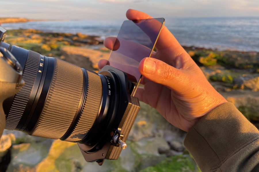 Adding an ND Grad filter to the lens to reduce the light from the sky